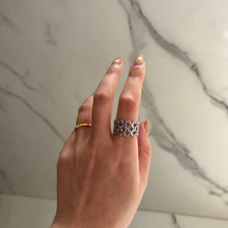 Flower lace ring / stainless