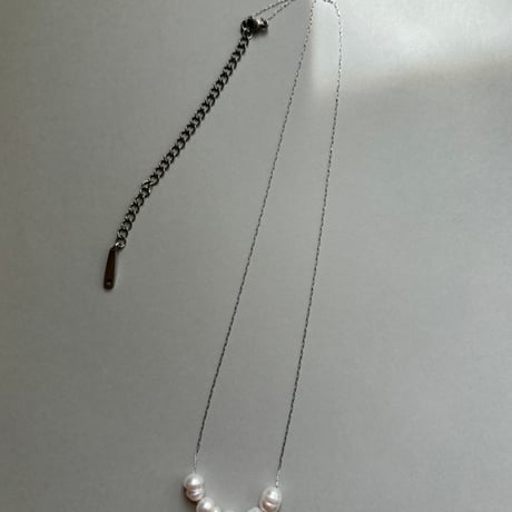 Five 淡水パール Necklace / stainless