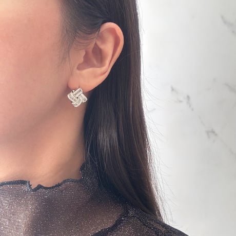 Cross square pierce / silver925