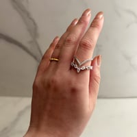V line Shiny ring / silver925