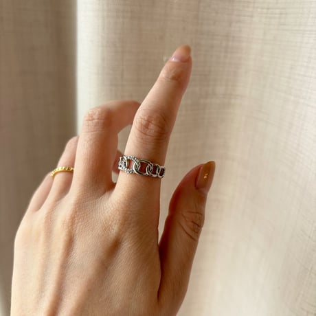 chain Design Ring / stainless