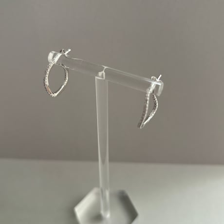 Wave hoop design pierce / silver925