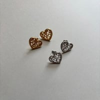 Lace heart pierce / stainless