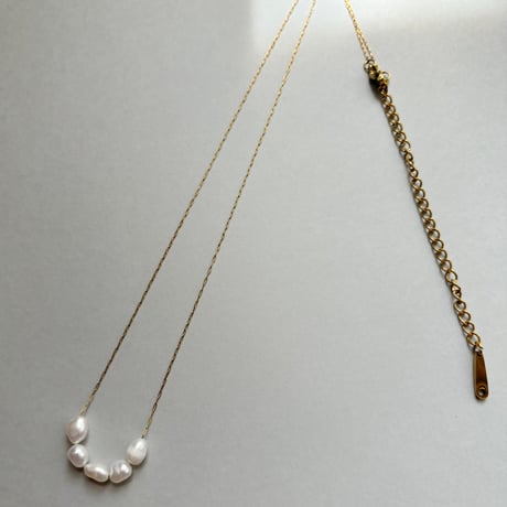 Five 淡水パール Necklace / stainless