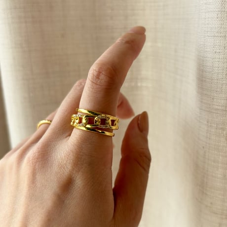 Chainmotif Design Ring / Stainless