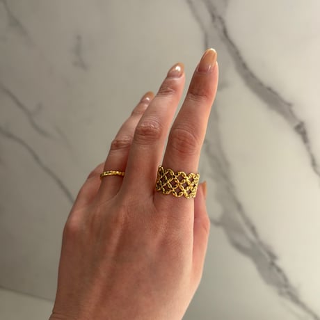 Flower lace ring / stainless