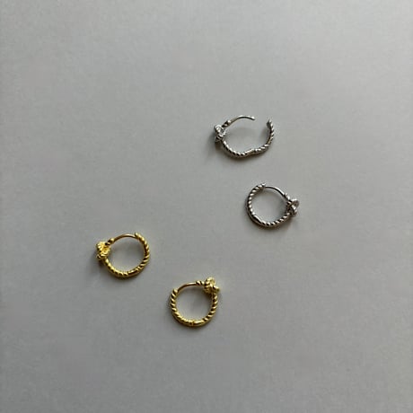 Rope hoop pierce / silver925