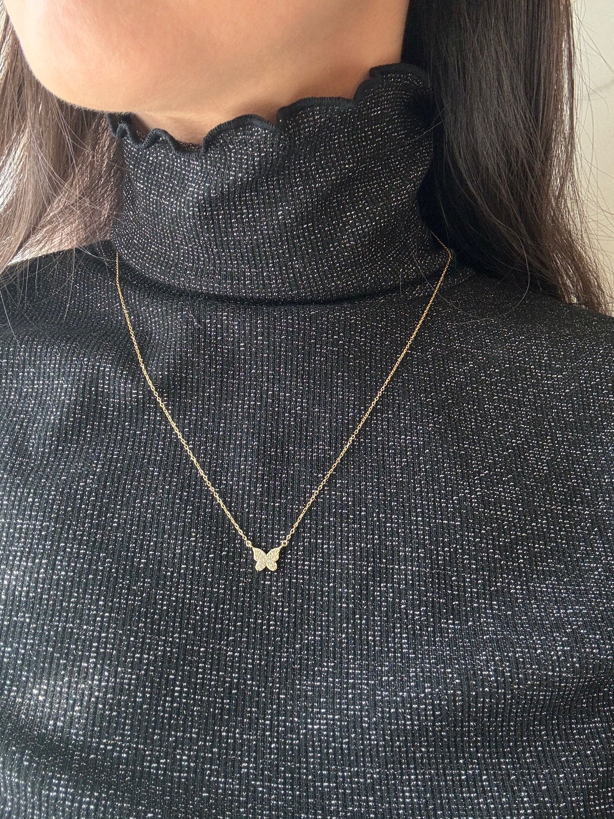 Butterfly motif Necklace/ silver925 | evaura