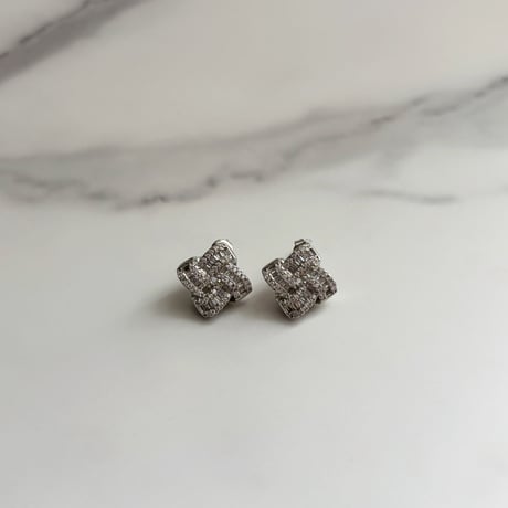 Cross square pierce / silver925