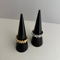 Flower line ring / stainless