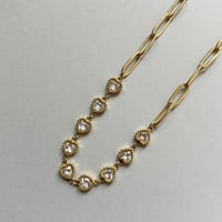 Heart bijou chain necklace / stainless
