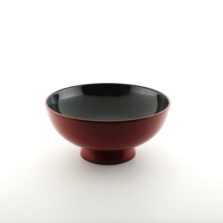越前漆器　飯椀 古代朱内黒