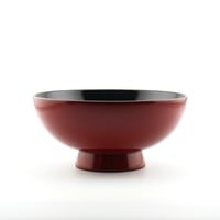 越前漆器　飯椀 古代朱内黒