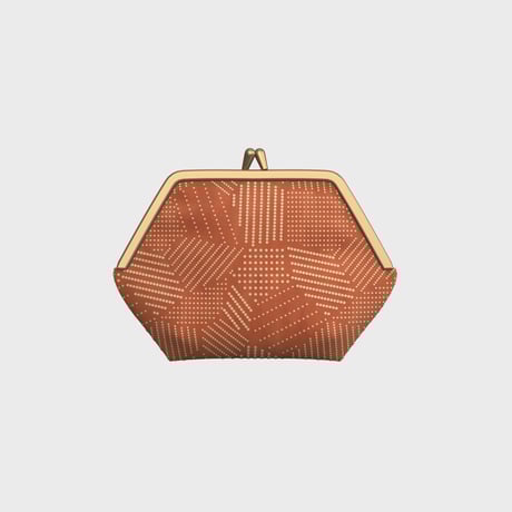 Clasp hexagon pouch (Crystal - Clay)