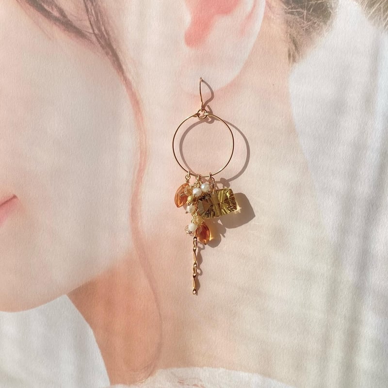 no.86＊14kgf 宝石質ビアクォーツ ピアス | Dolphin745