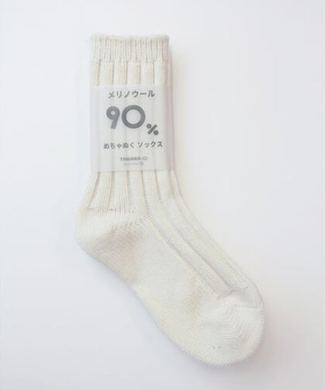 【TAWARA】ウール90%　めちゃぬくクルーソックス