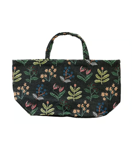 Matsuo Miyuki Market bag Flowers02 BK
