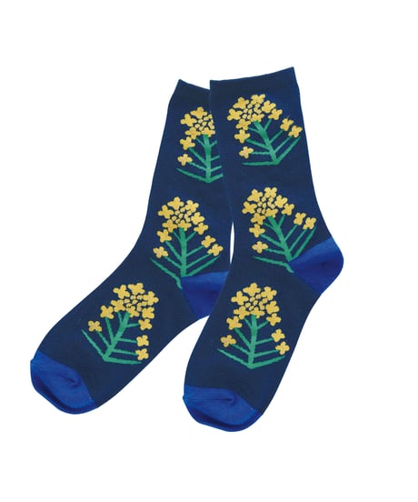Matsuo Miyuki Socks Plants Nanohana