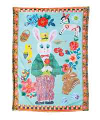 Nathalie Lete Double layer Blanket Gardener rabbit