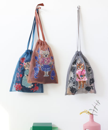 Nathalie Lete Organdy Drawstring pouch Koala