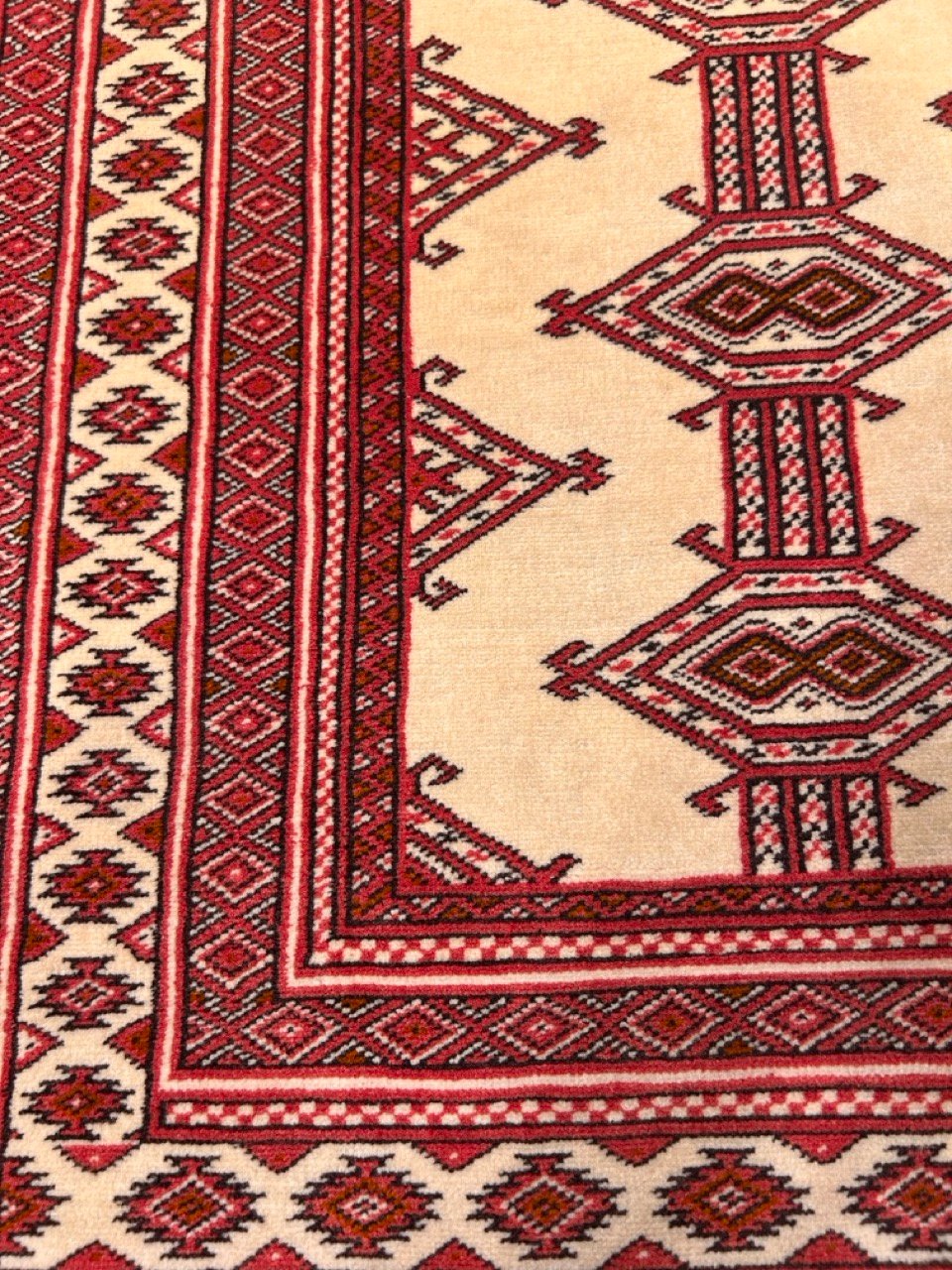 玄関マット　トルクメン絨毯　ラグ　手織り トライバルラグ 58x97cm 34362 玄関サイズ トライバルラグ トルクメン | Taghi art gallery