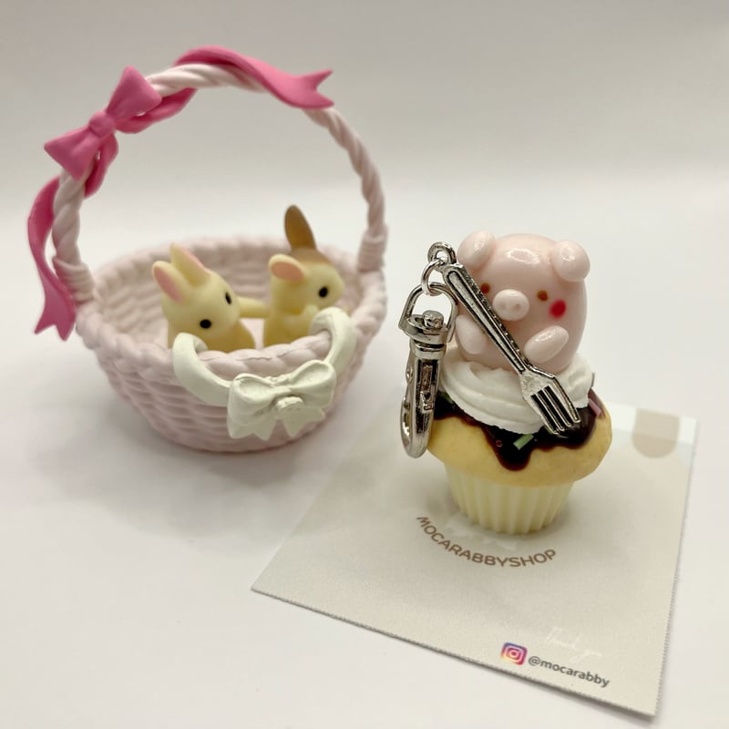 どうぶつカップケーキチャーム[ブタ] | mocarabby