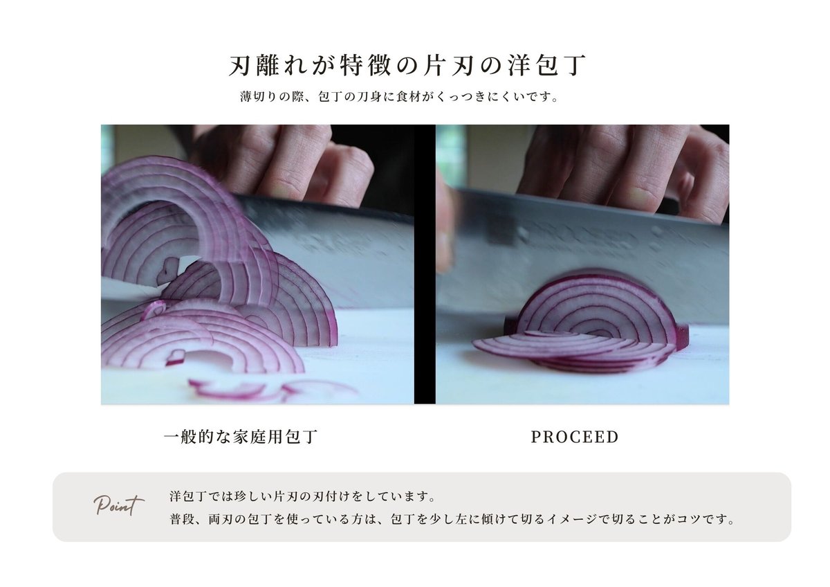 PROCEED　片刃包丁　右利き用 新品未使用未開封 PROCEED片刃包丁右利き用 新品未使用未開封