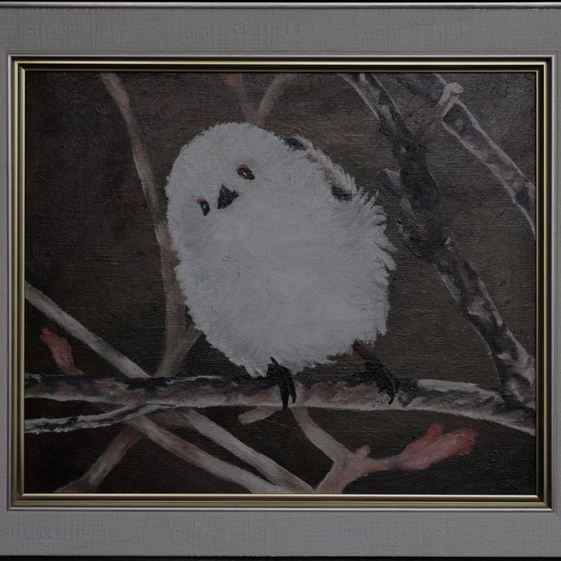 油絵】シマエナガ2枚セット