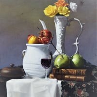 松尾洋明 「羊飼いの老人」 油彩 F8号 | ギャラリー桂 Karuizawa