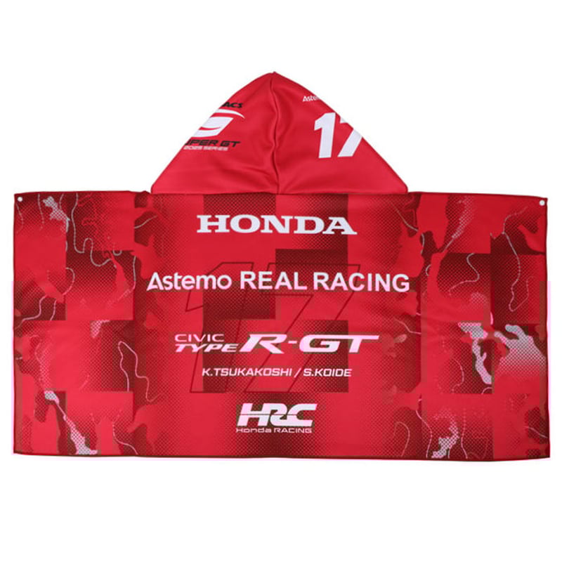 SUPER GT参戦チーム×HRCコラボ フード付ビッグタオル【Astemo