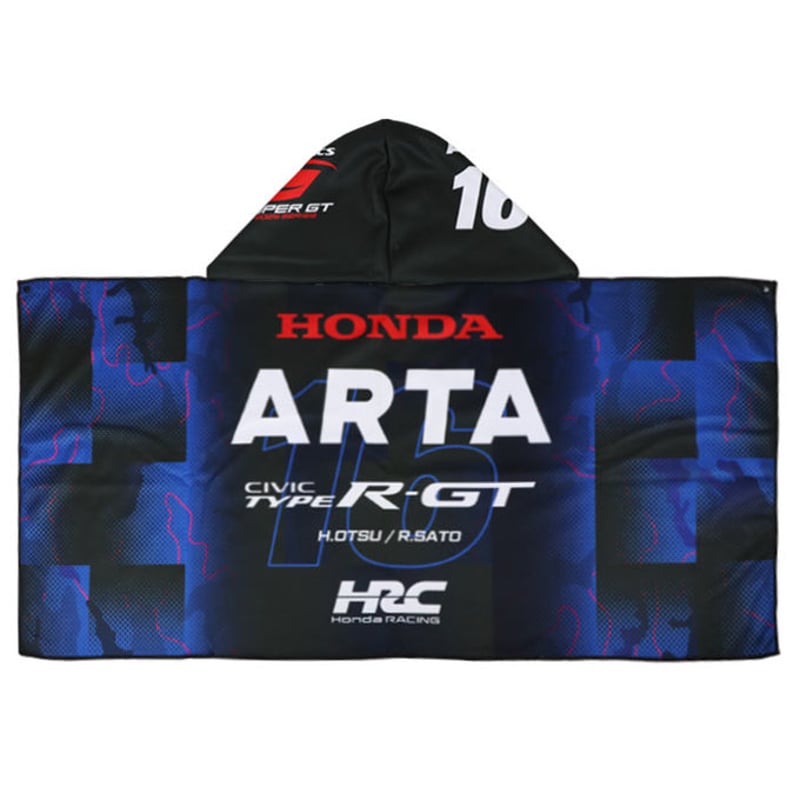 SUPER GT参戦チーム×HRCコラボ フード付ビッグタオル【ARTA16