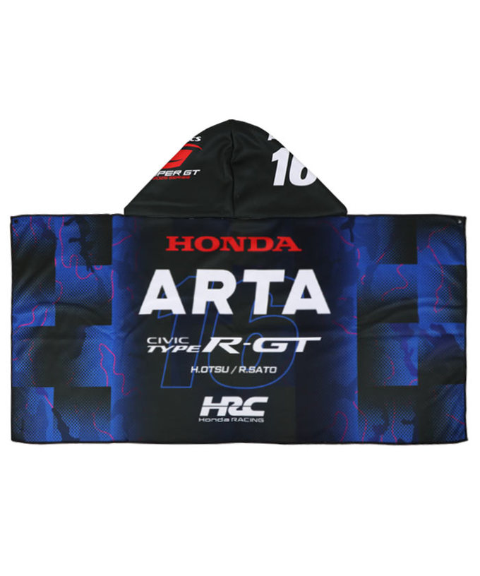 SUPER GT参戦チーム×HRCコラボ フード付ビッグタオル【ARTA16