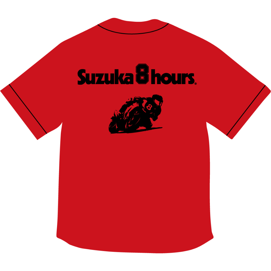 メンズ　ベースボール　Tシャツ　赤　黒 事前販売】8耐ベースボールTシャツ（赤） | mobilitystation