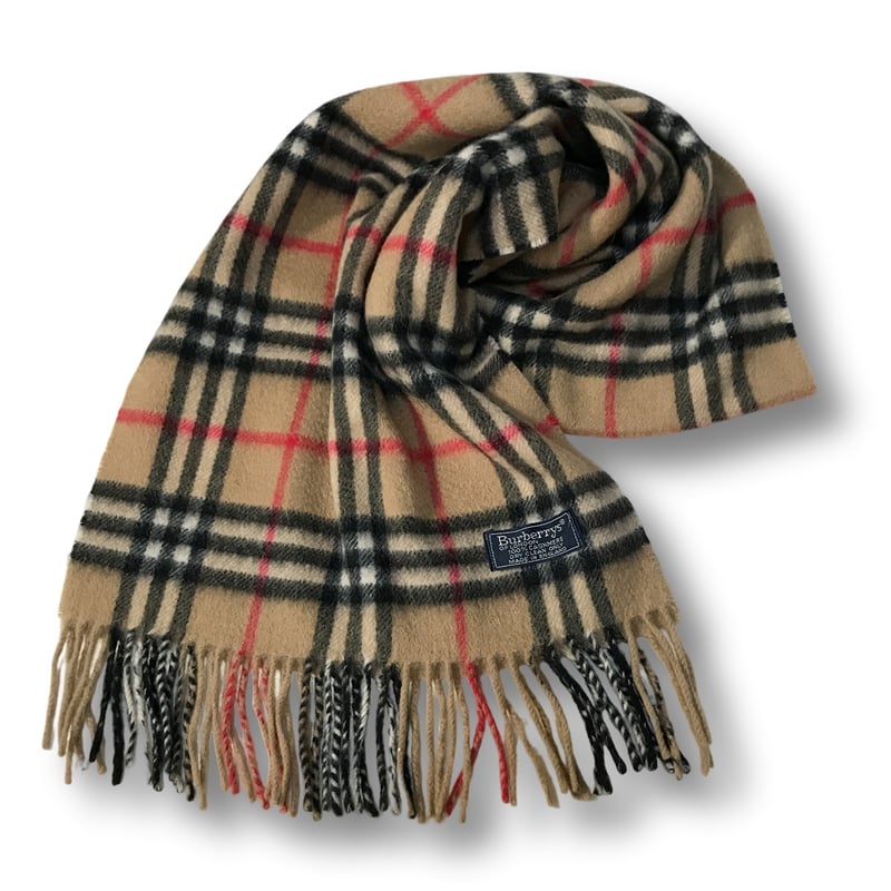 厳選商品】 Burberrys オールドバーバリーズ 100％カシミヤ マフラー