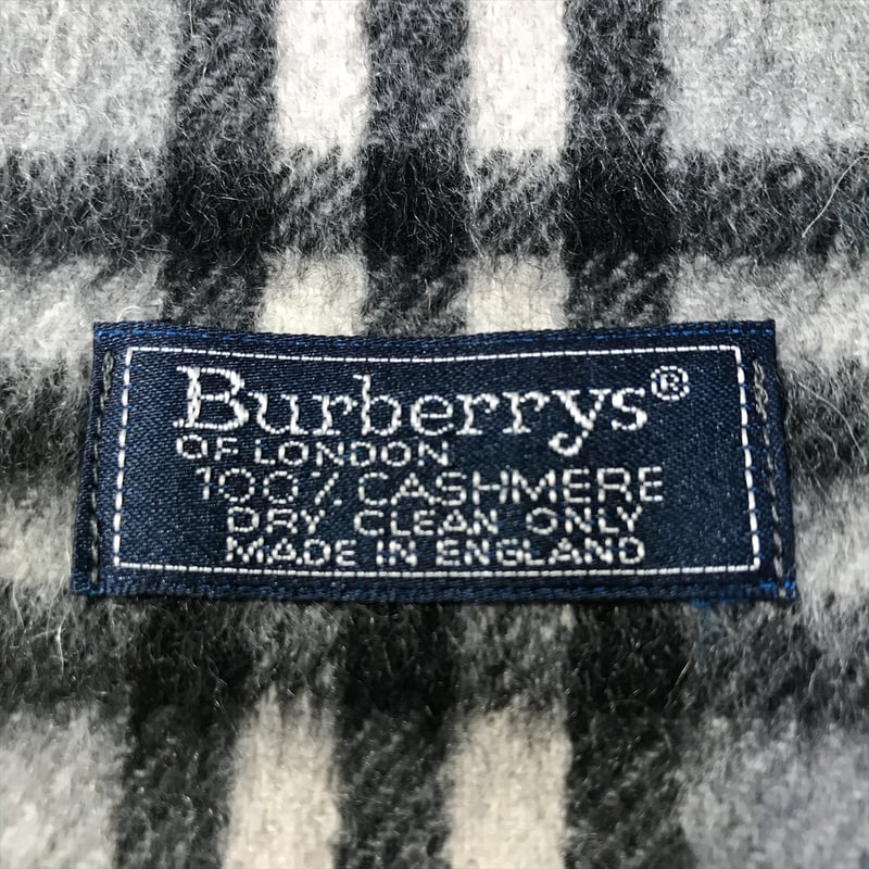 厳選商品】 Burberrys 90s 英国製 カシミヤマフラー グレーチェック