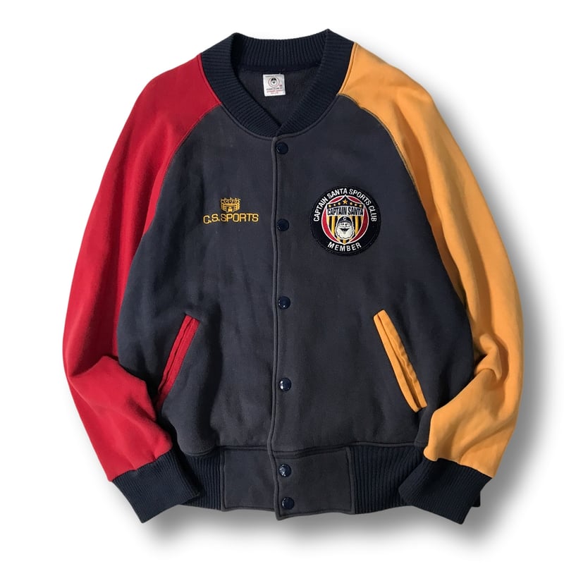 キャプテンサンタ　スタジャン　スカジャン　刺繍デザイン　ナイロンジャケット古着. キャプテンサンタスタジャンスカジャン刺繍デザインナイロンジャケット古着