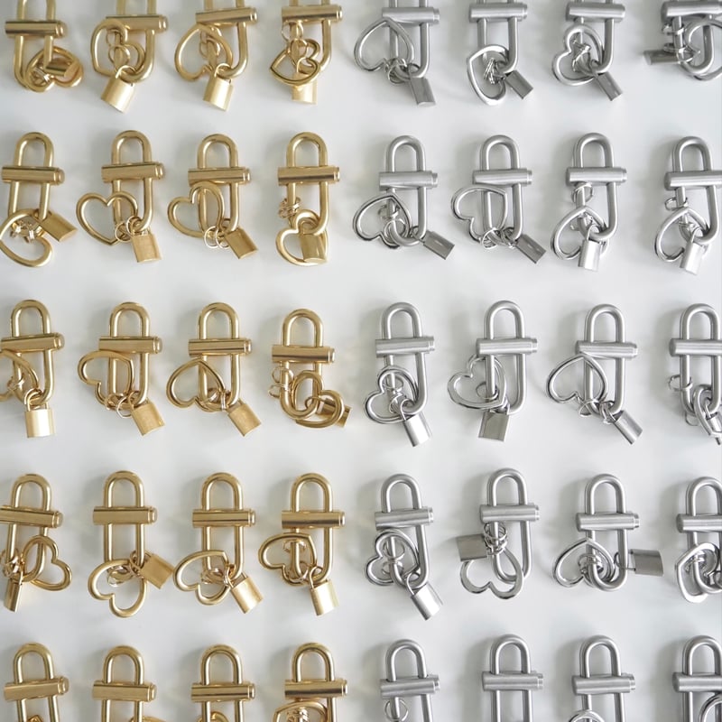 heart hoop key ring - gold - | LUNACHIC