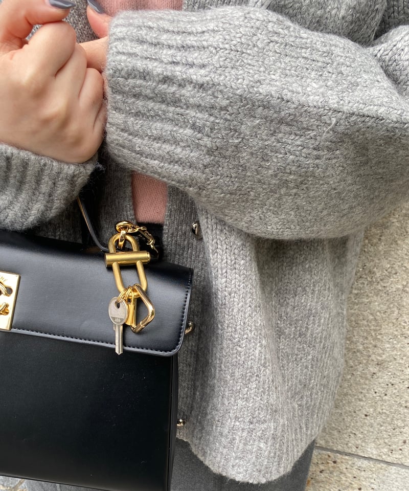 triangle hoop key ring - gold - | LUNACHIC