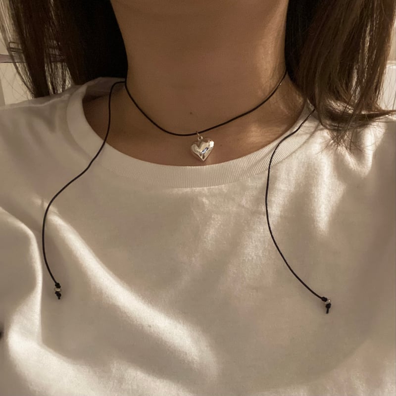 leather code choker silver | LUNACHIC leather code choker silver | LUNACHIC