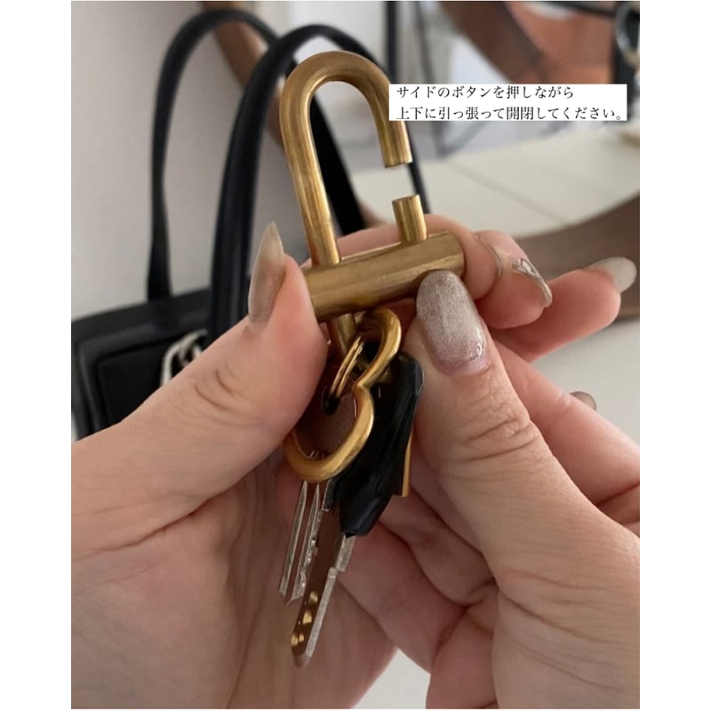 heart hoop key ring - gold - | LUNACHIC