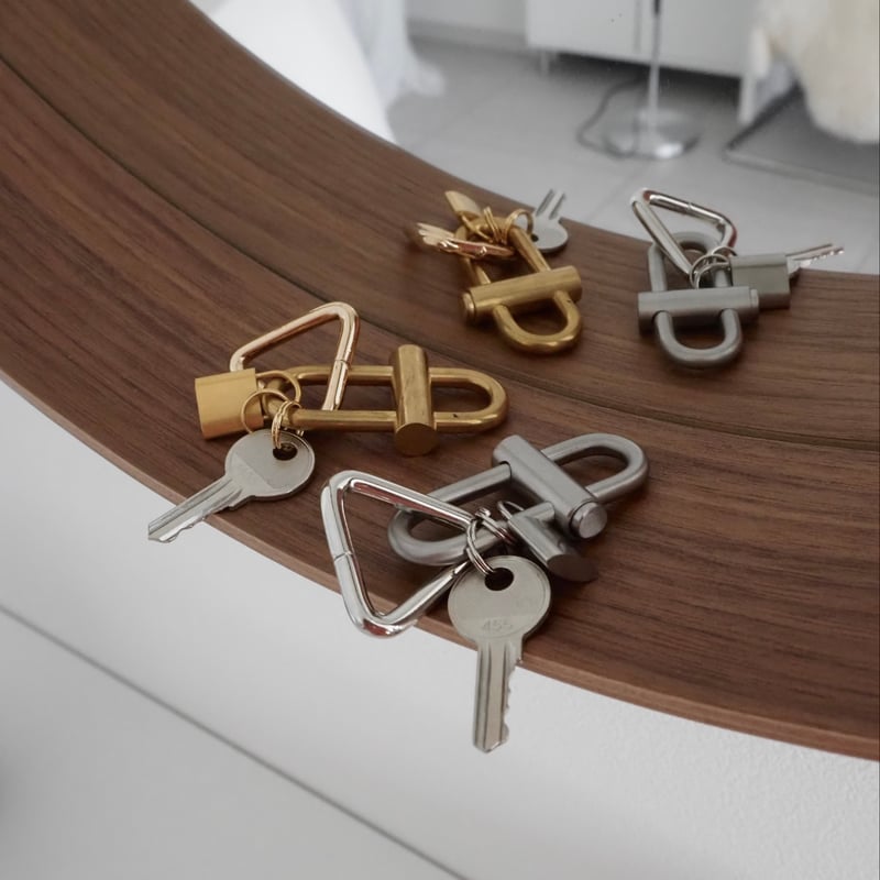 triangle hoop key ring - silver - | LUNACHIC