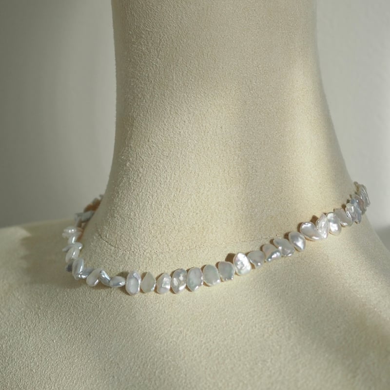 Akari H jewelry pearl 青白 NC シルバー 完売商品