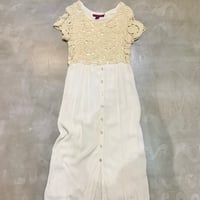 Crochet combination cotton long dress