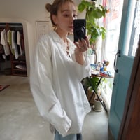 Vintage lace up cotton tunic