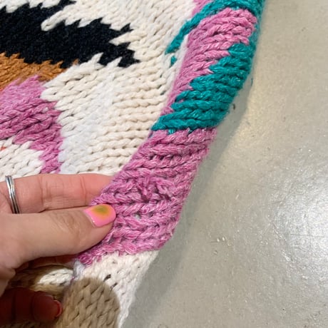 80s' hand made hoodie knit