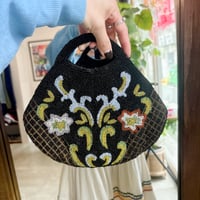 Vintage beads hand bag