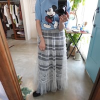 See-through tulle lace skirt