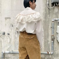 Vintage high neck frill blouse