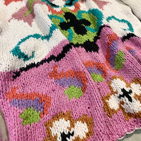 80s' hand made hoodie knit