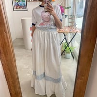 70s' hand embroidery long skirt
